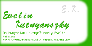 evelin kutnyanszky business card